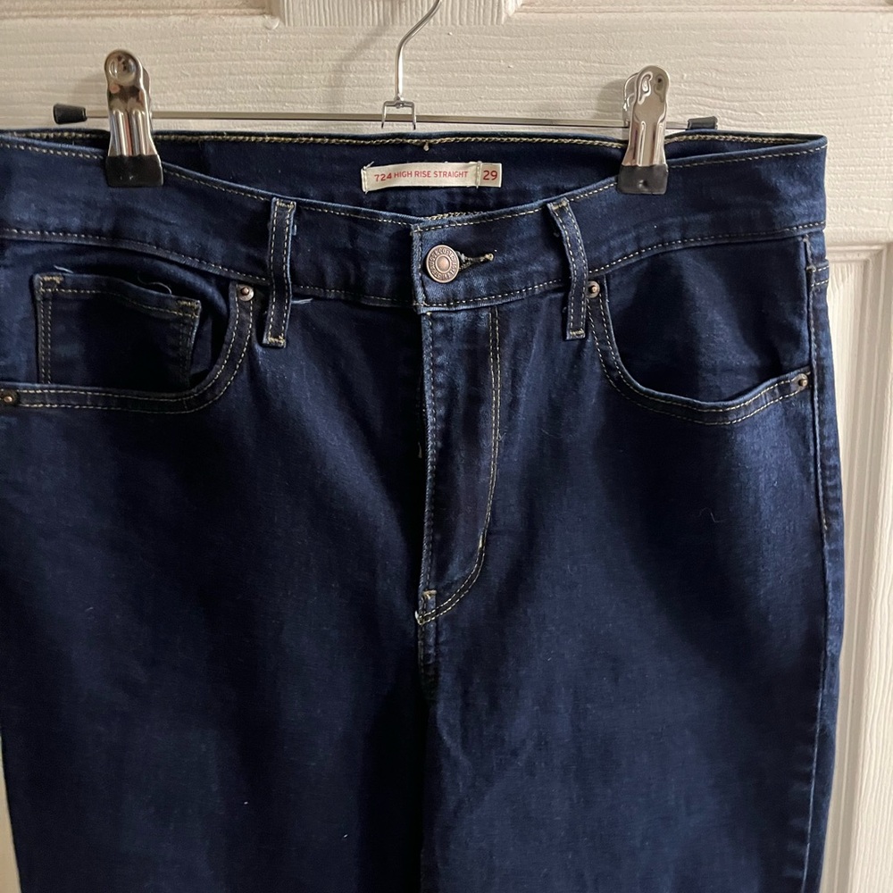 Levis 724 high rise straight jeans 29x30 - Picture 2 of 6
